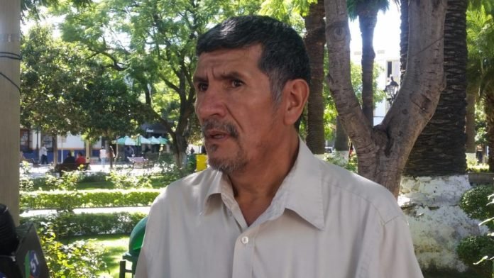 El dirigente del MAS, Nelson Aguilar.