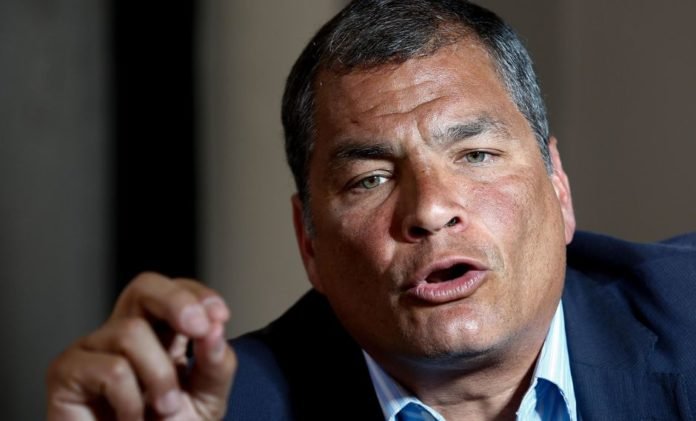 El expresidente de Ecuador Rafael Correa niega acusaciones de instigar un golpe de Estado contra Lenín Moreno. (EFE/José Jácome).