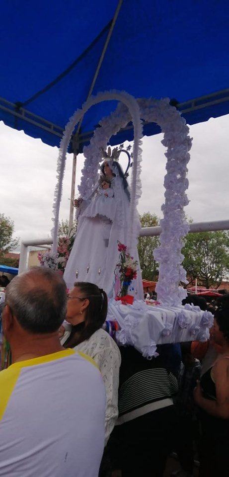 La imagen de la Virgen de Guadalupe en la procesión en Entre Ríos.