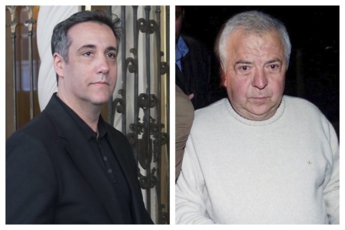 Fotos del 2019 de Michael Cohen, exabogado de Donald Trump, y del 2009 del narco colombiano Gilberto Rodríguez Orejuela (tomada en la cárcel de máxima seguridad de Tunja, Colombia), quienes pidieron ser liberados por temor a contraer el coronavirus en penales de EEUU. (AP Photo/Jonathan Carroll, Javier Galeano)