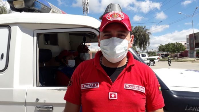 Álvaro Maraz responsable de la Unidad de Bomberos de la Policía Departamental de Tarija.