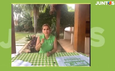 Jeanine Añez se lanzó a la campaña electoral desde el Beni. Foto/captura
