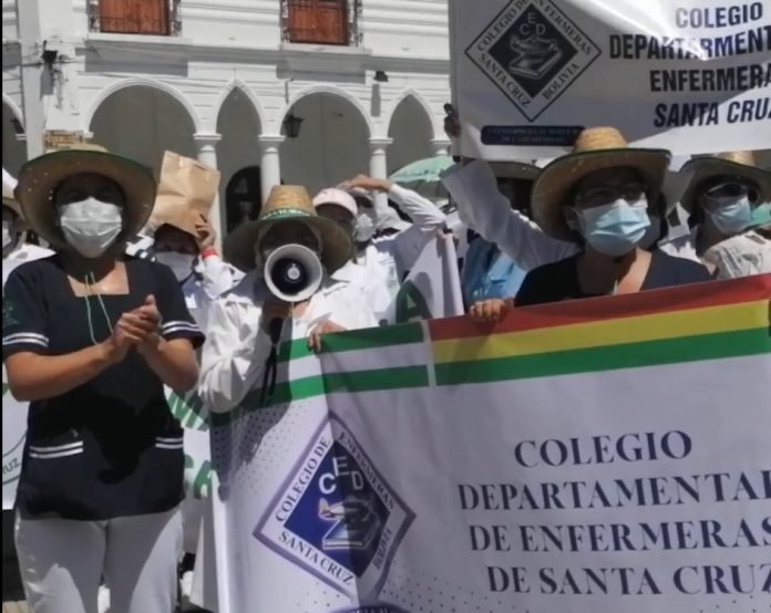 Protesta de medicos en santa cruz